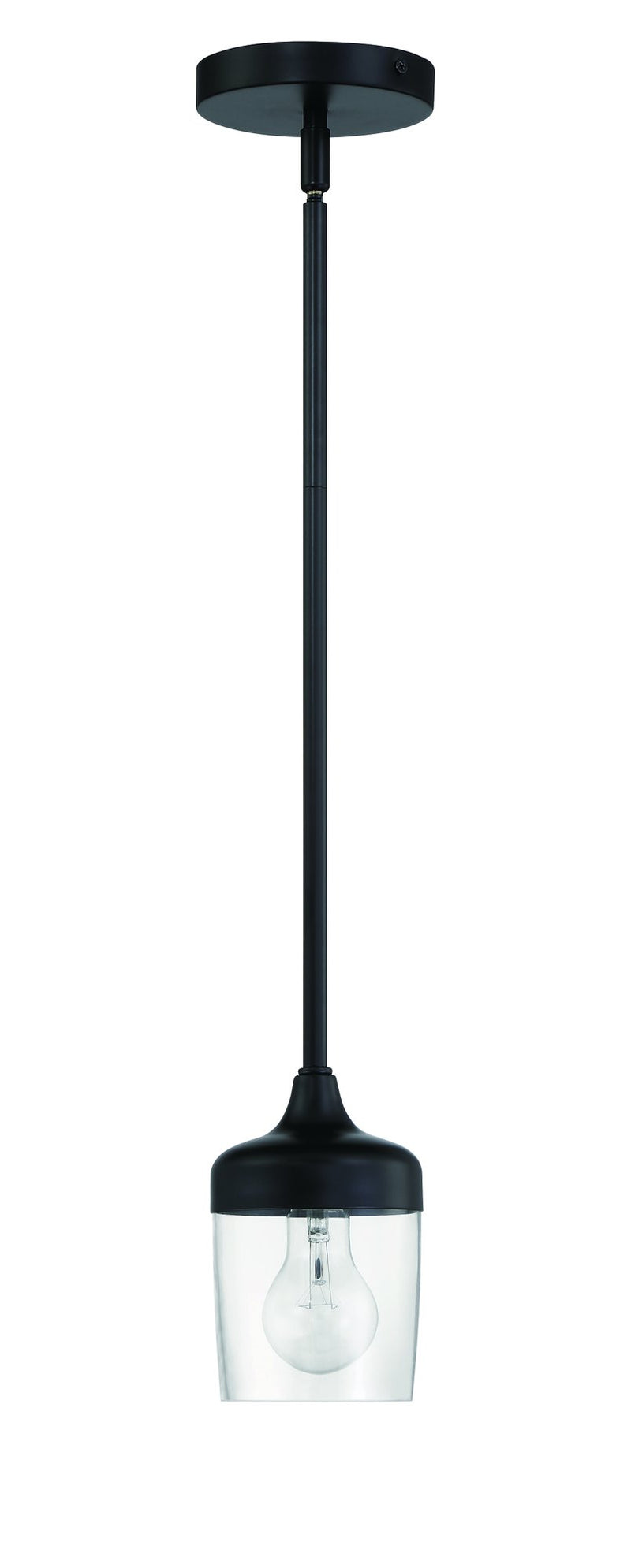 Wrenn 1 Light 5.12" Mini Pendant in Flat Black