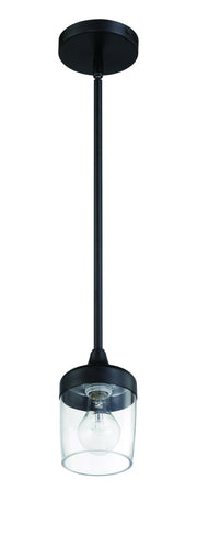 Wrenn 1 Light 5.12" Mini Pendant in Flat Black
