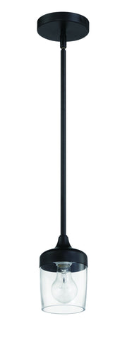 Wrenn 1 Light 5.12" Mini Pendant in Flat Black