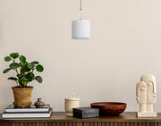 Fortuna 1 Light 8" Mini Pendant in Satin Brass