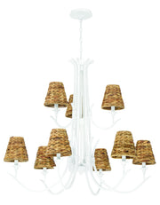 Kokomo 9 Light 36" Chandelier in Matte White