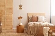 Serena 1 Light 12.13" Pendant in Chrome/Walnut