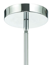 Serena 6 Light 24.13" Pendant in Chrome/Walnut