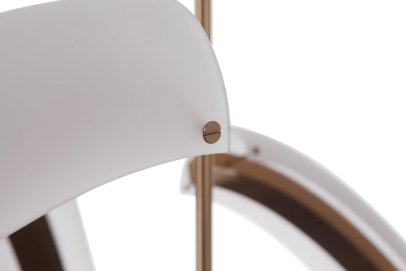 Unwind Small LED Pendant in Satin Brass