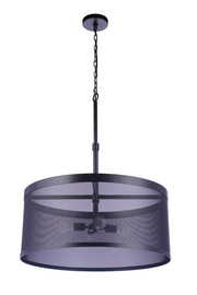 Mesh 4 Light 28" Pendant in Flat Black