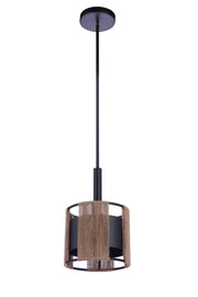 Kensey 1 Light 9.13" Mini Pendant in Flat Black