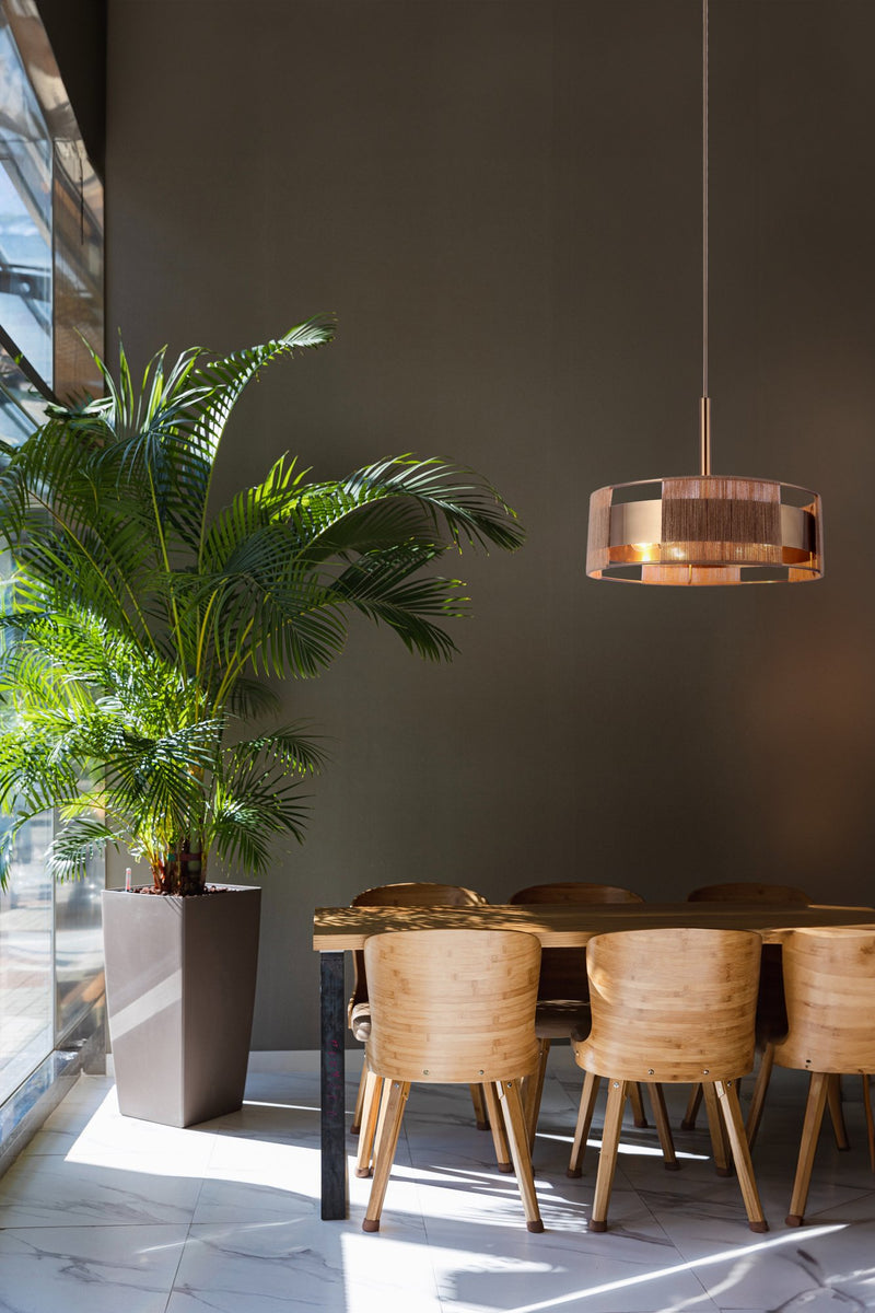 Kensey 6 Light 24" Pendant in Satin Brass