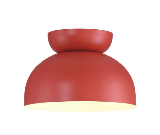 Ventura Dome 1 Light 10.5" Flushmount in Baked Clay