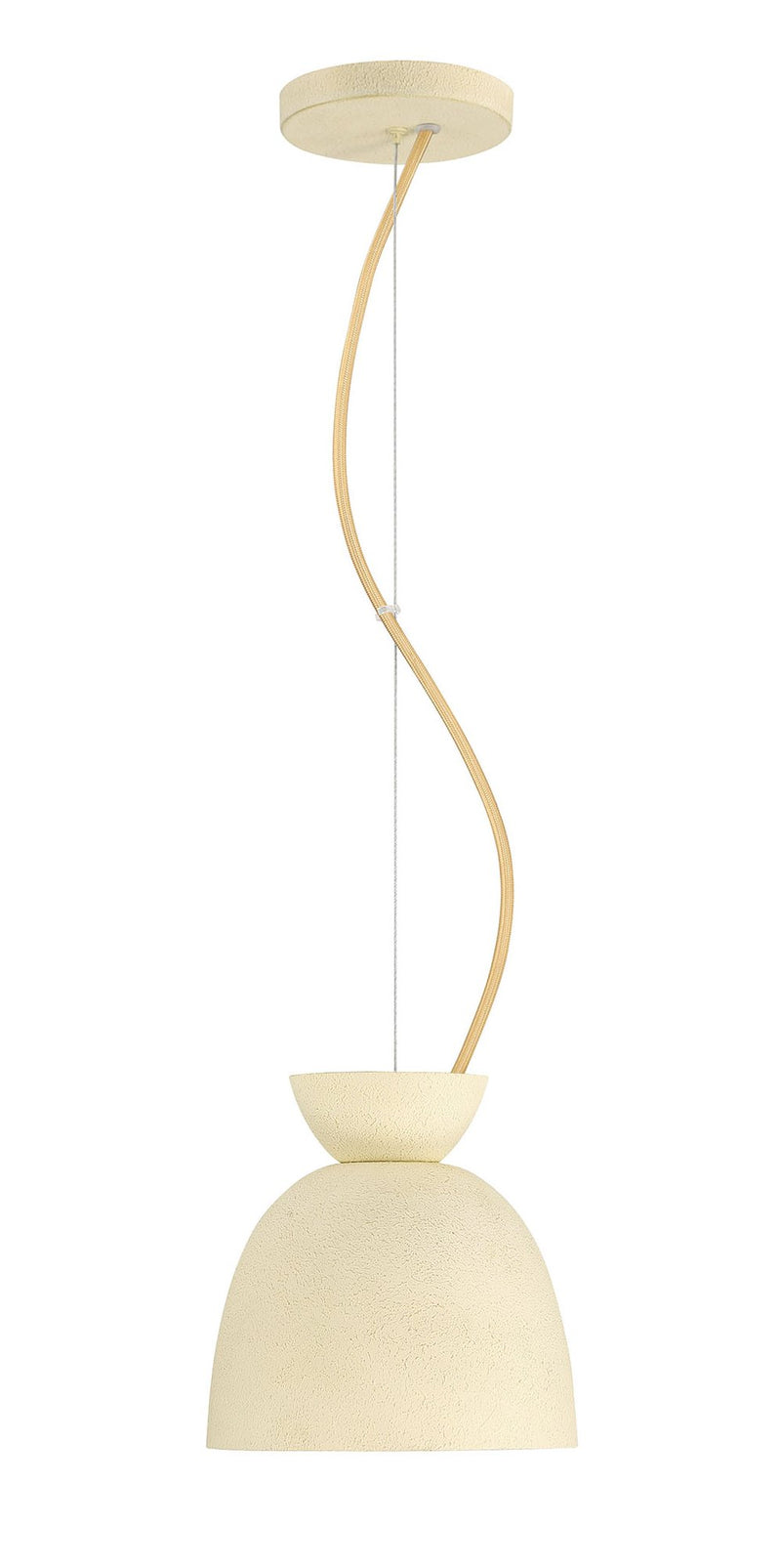 Ventura Dome 1 Light 7.5" Mini Pendant in Cottage White