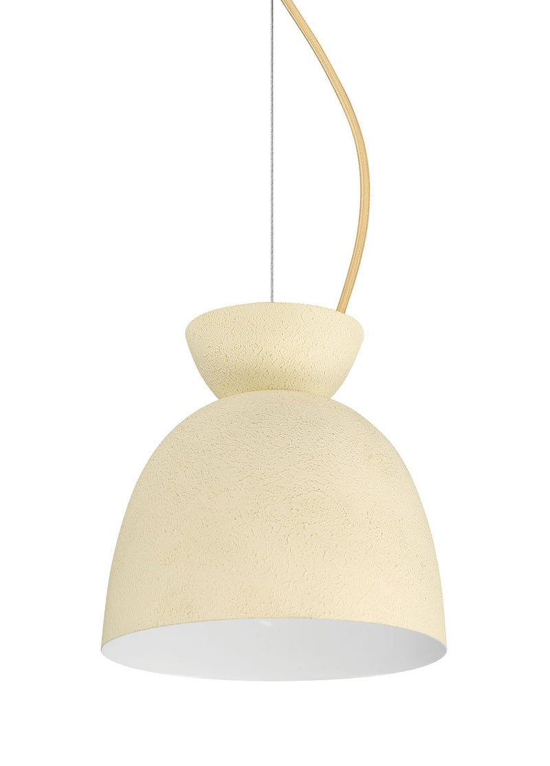 Ventura Dome 1 Light 7.5" Mini Pendant in Cottage White