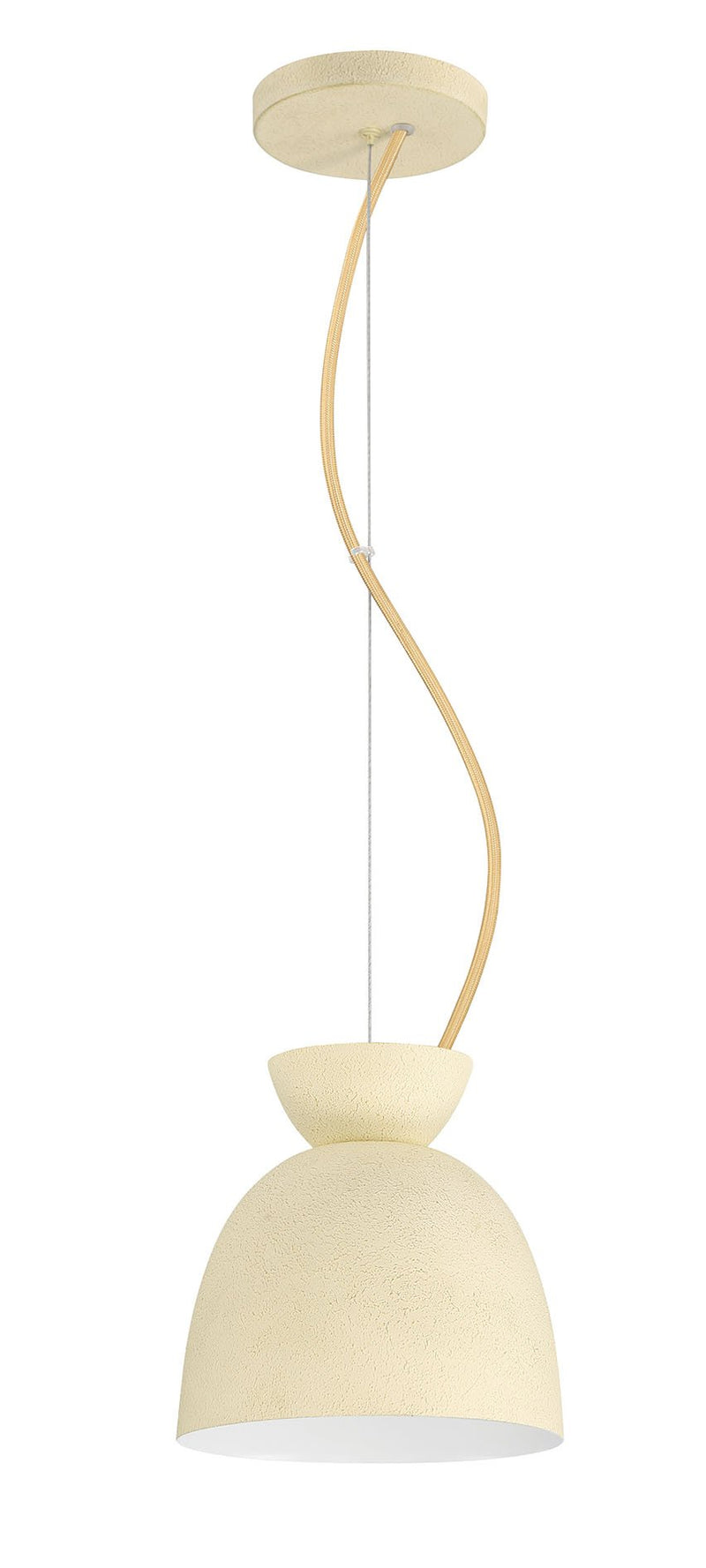 Ventura Dome 1 Light 7.5" Mini Pendant in Cottage White