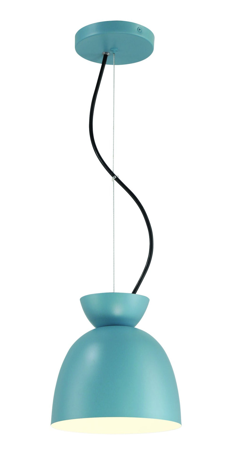 Ventura Dome 1 Light 7.5" Mini Pendant in Dusty Blue