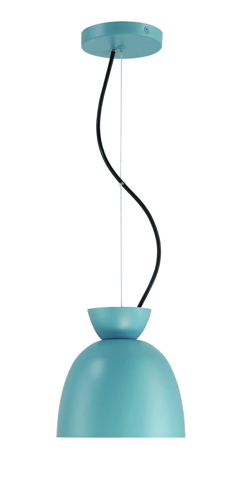 Ventura Dome 1 Light 7.5" Mini Pendant in Dusty Blue