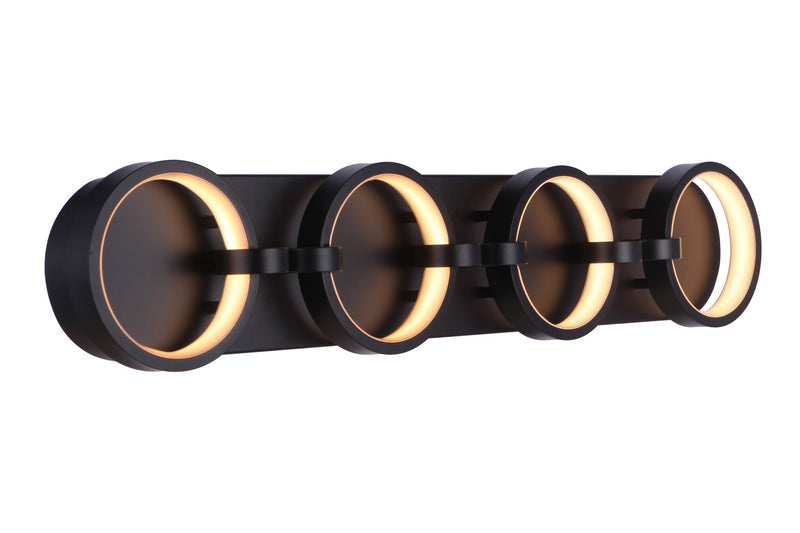 Context 4 Light 32.88" LED Vanity in Flat Black