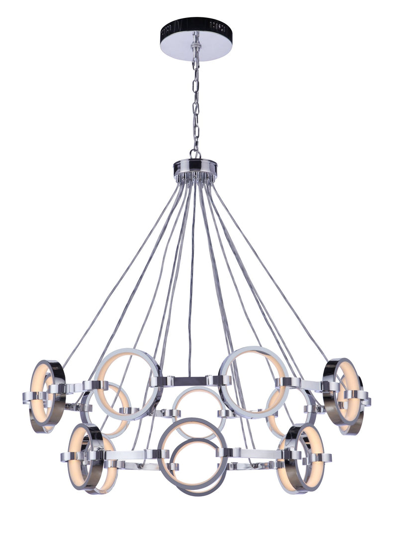 Context 15 Light 36" LED Chandelier in Chrome