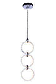Context 3 Light 5.13" LED Pendant in Chrome