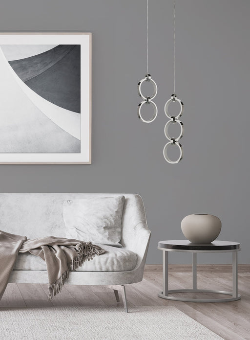 Context 3 Light 5.13" LED Pendant in Chrome