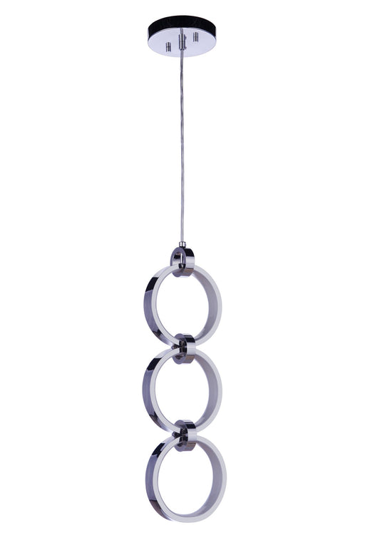 Context 3 Light 5.13" LED Pendant in Chrome