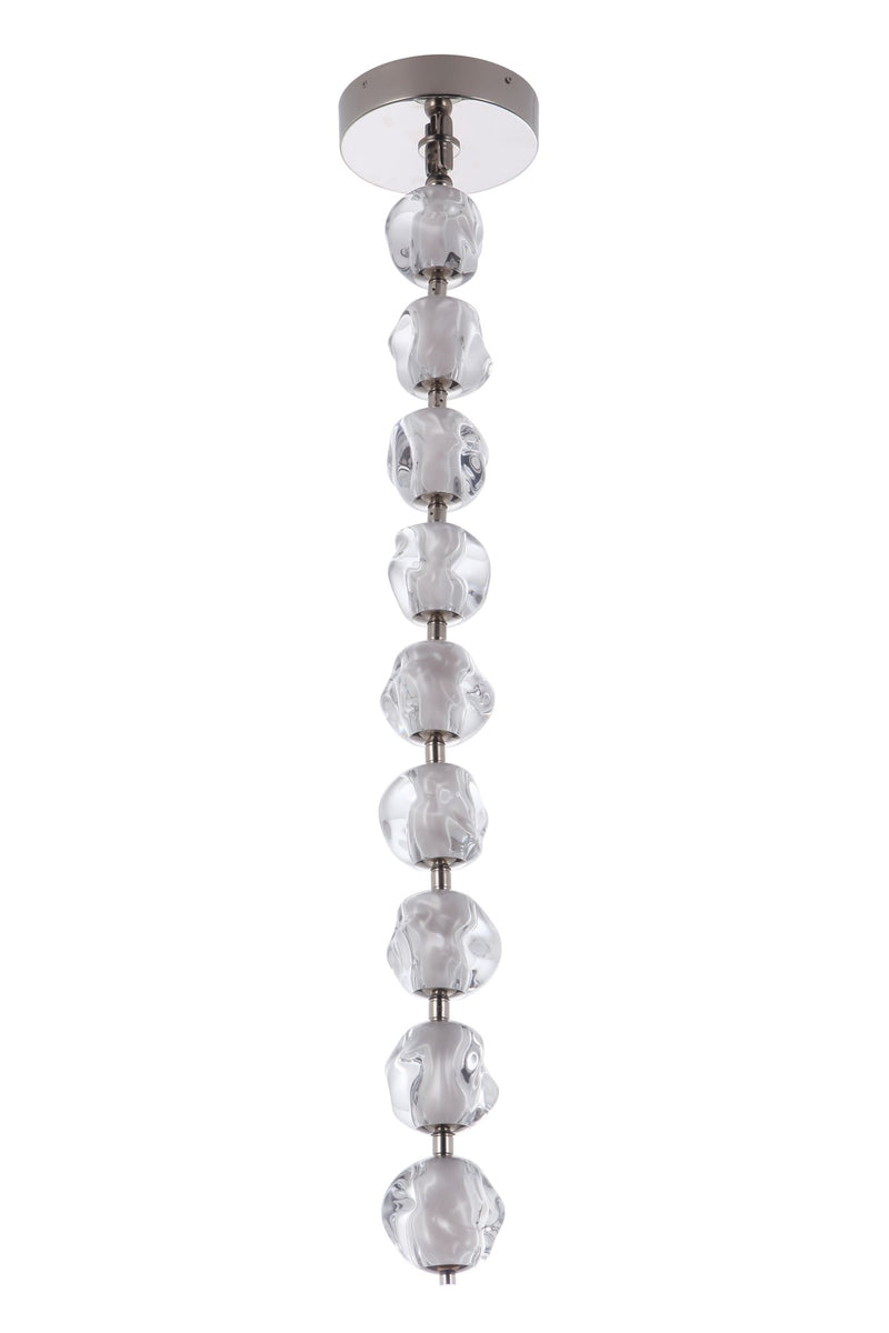 Jackie 9 Light 8.3" LED Pendant in Polished Nickel