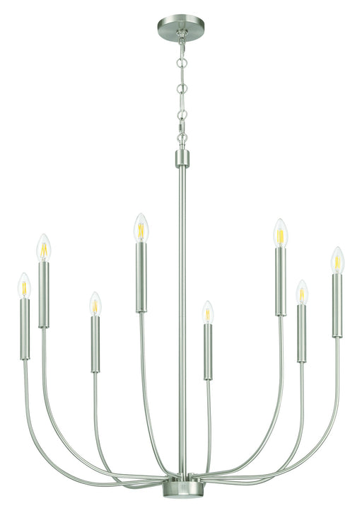 Traci 8 Light 30.75" Chandelier in Brushed Polished Nickel