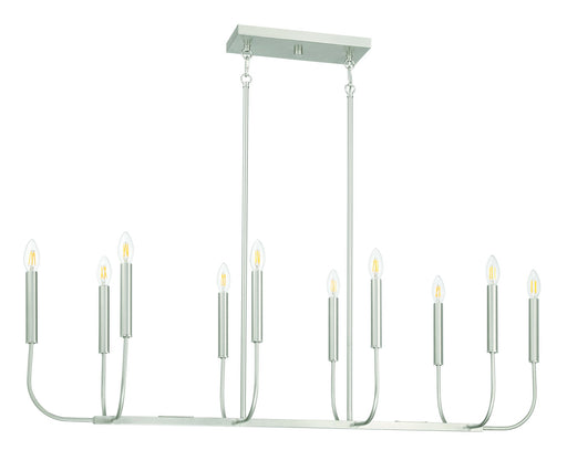 Traci 10 Light 13" Island in Brushed Polished Nickel