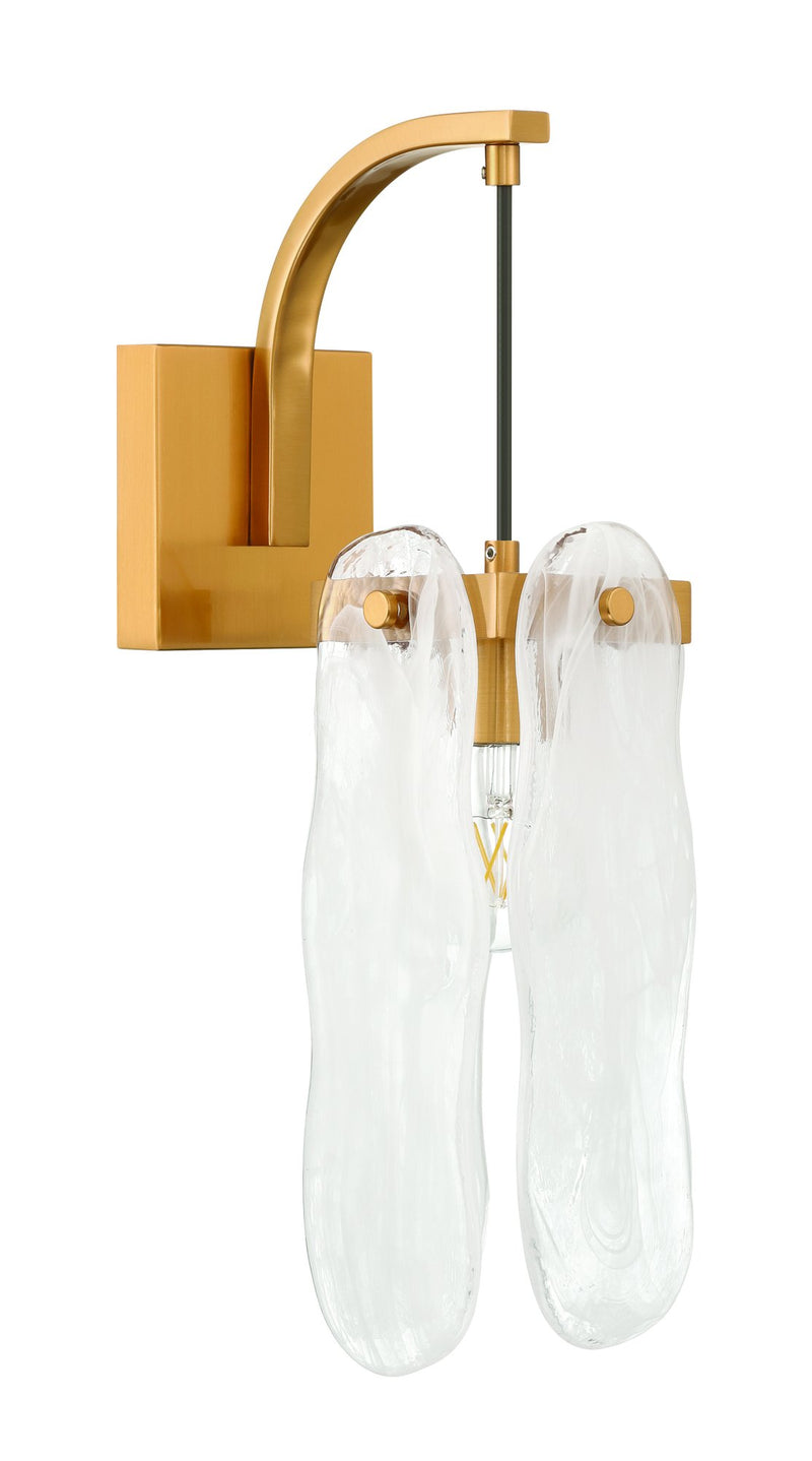 Angela 1 Light 5.5" Wall Sconce in Satin Brass