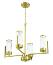 Whittley 4 Light 23.75" Chandelier in Satin Brass