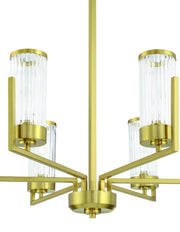 Whittley 6 Light 29.75" Chandelier in Satin Brass