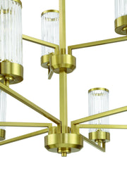 Whittley 9 Light 35.88" Chandelier in Satin Brass