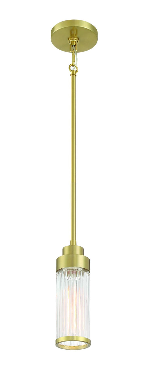 Whittley 1 Light 5" Mini Pendant in Satin Brass