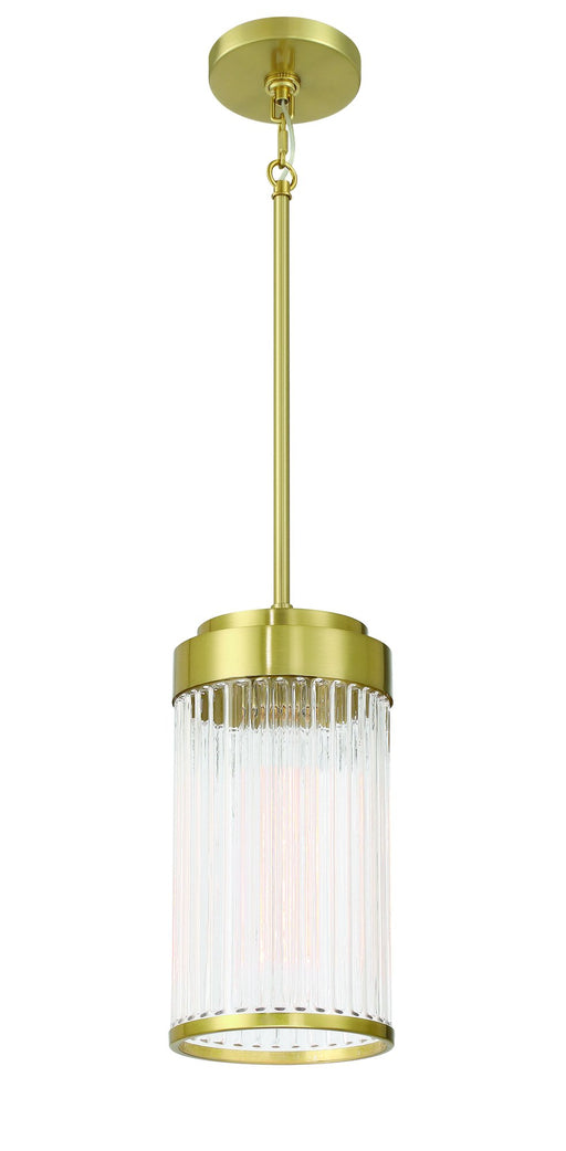Whittley 1 Light 6" Pendant in Satin Brass