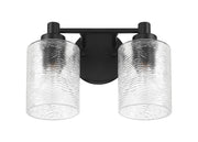 Lyndsey 2 Light 12.38" Vanity in Flat Black