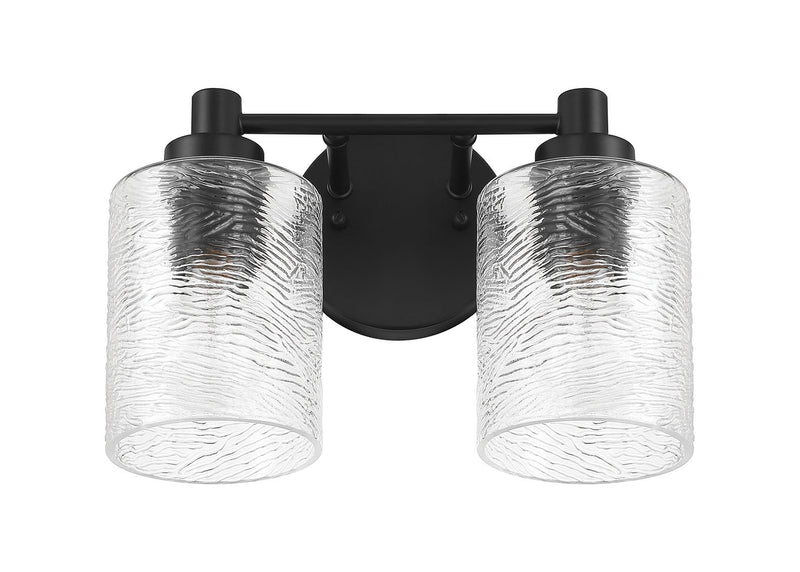 Lyndsey 2 Light 12.38" Vanity in Flat Black