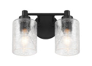 Lyndsey 2 Light 12.38" Vanity in Flat Black