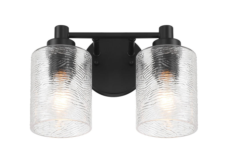 Lyndsey 2 Light 12.38" Vanity in Flat Black