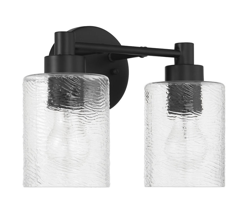 Lyndsey 2 Light 12.38" Vanity in Flat Black