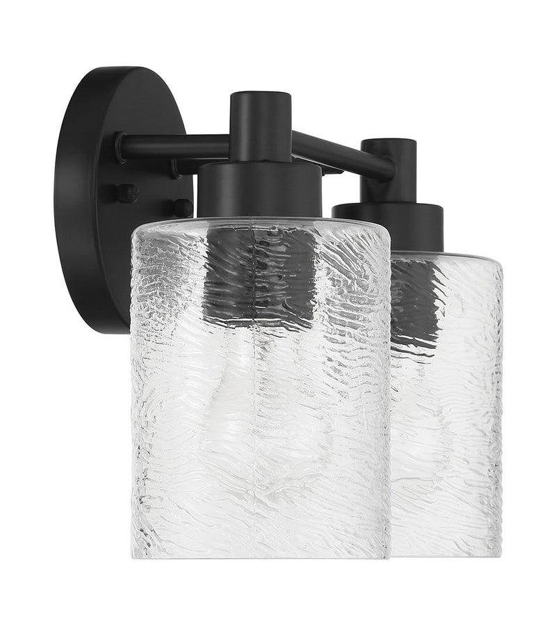 Lyndsey 2 Light 12.38" Vanity in Flat Black