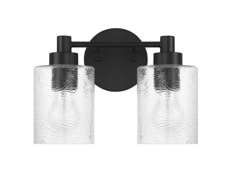 Lyndsey 2 Light 12.38" Vanity in Flat Black