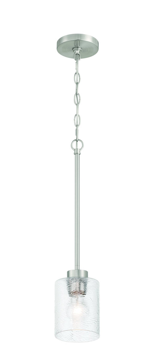 Lyndsey 1 Light 5" Mini Pendant in Brushed Polished Nickel