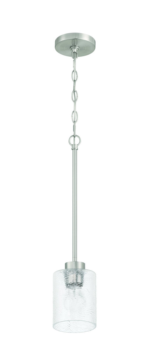 Lyndsey 1 Light 5" Mini Pendant in Brushed Polished Nickel
