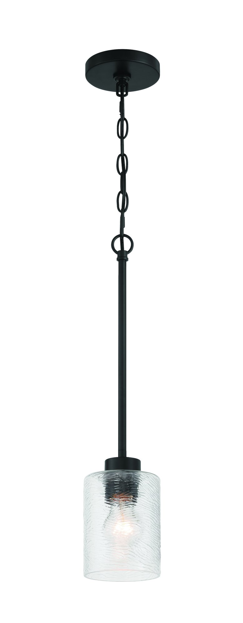 Lyndsey 1 Light 5" Mini Pendant in Flat Black