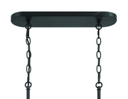 Council 6 Light 15" Island in Flat Black/Satin Brass