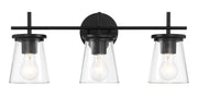 Connell 3 Light 22" Vanity in Flat Black