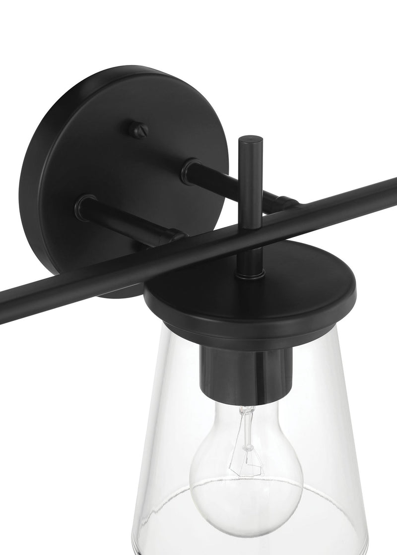Connell 3 Light 22" Vanity in Flat Black