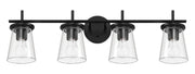 Connell 4 Light 30.5" Vanity in Flat Black