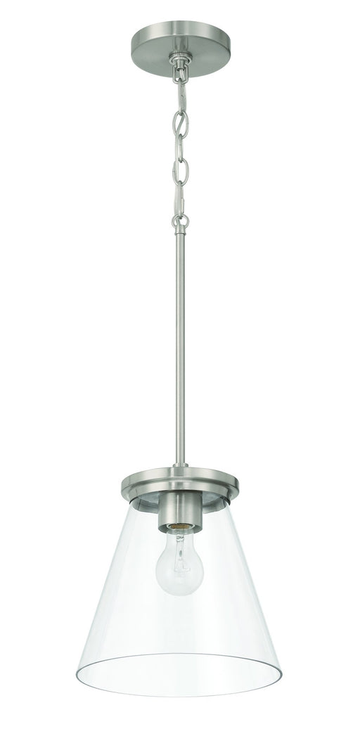 Connell 1 Light 10" Pendant in Brushed Polished Nickel