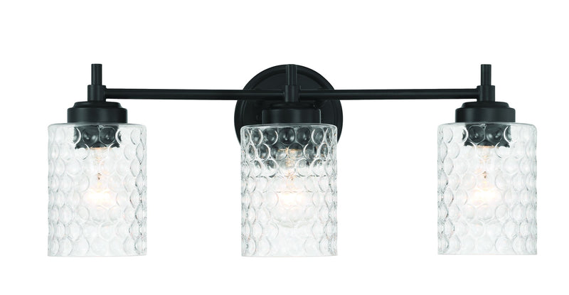 Claire 3 Light 21.13" Vanity in Flat Black