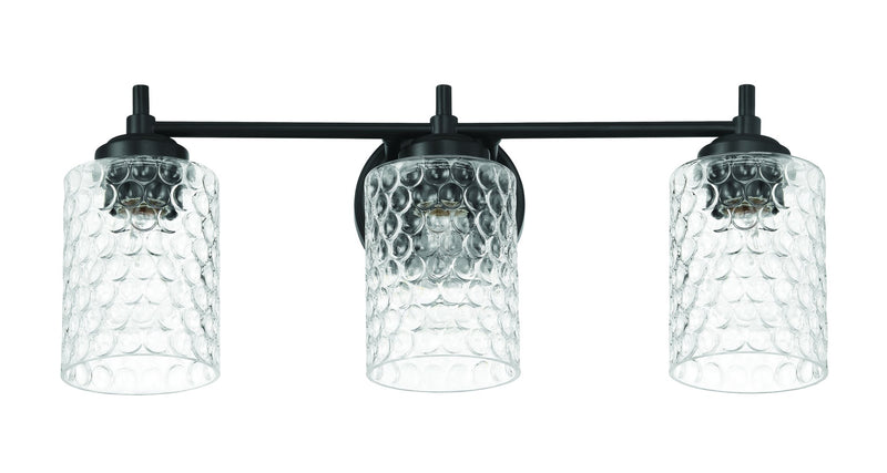 Claire 3 Light 21.13" Vanity in Flat Black
