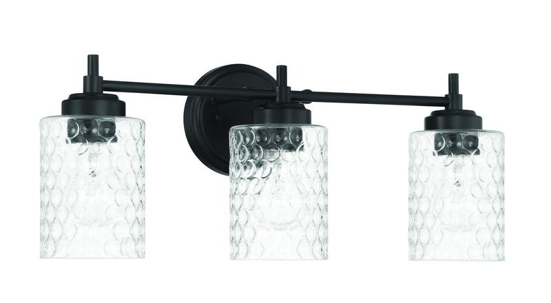 Claire 3 Light 21.13" Vanity in Flat Black