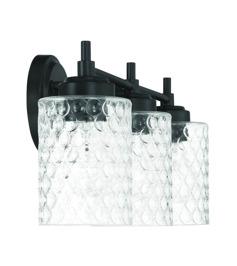 Claire 3 Light 21.13" Vanity in Flat Black